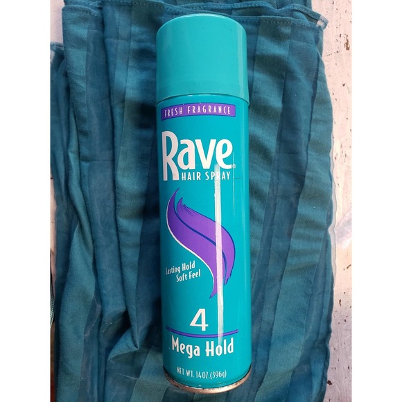 rave Hair Vintage 99s Rave 14oz Large Hairspray Aerosol Level 4 Mega Hold Nearly Full Poshmark